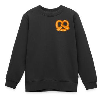 Brezel - Kinder Premium Organic Sweatshirt - Schwarz - Vorne - AI Model Kid Female (0cm)