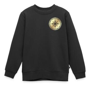 rose des vents - Sweat Premium enfant bio - noir - Devant - AI Model Kid Female (0cm)