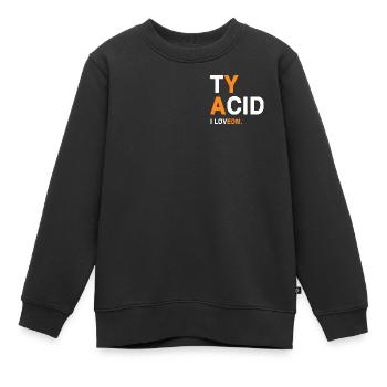 I LOVEDM - EDM-Fans  - Kinder Premium Organic Sweatshirt - Schwarz - Vorne - AI Model Kid Female (0cm)