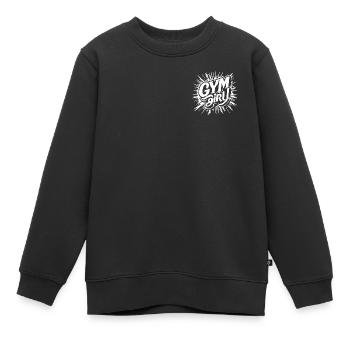 GYM girl - weiss - Kinder Premium Organic Sweatshirt - Schwarz - Vorne - AI Model Kid Female (0cm)