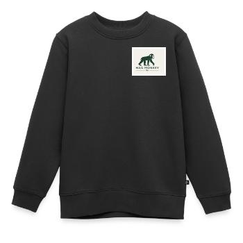 Mad Monkey Vintage-Logo-Illustration - Kinder Premium Organic Sweatshirt - Schwarz - Vorne - AI Model Kid Female (0cm)