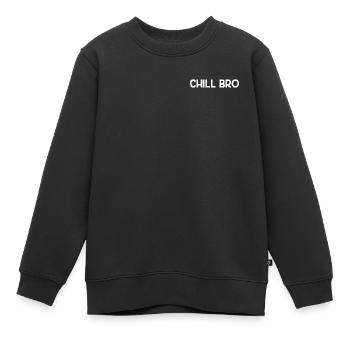 Chill Bro - Sweat Premium enfant bio - noir - Devant - AI Model Kid Female (0cm)