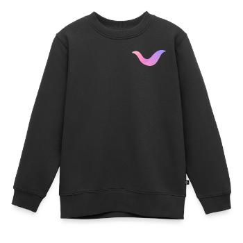 Gradient Swoosh-Nebel - Kinder Premium Organic Sweatshirt - Schwarz - Vorne - AI Model Kid Female (0cm)