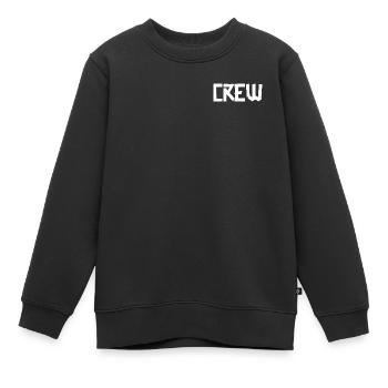 Crew Gaffer Kleingedrucktes Weiß - Kinder Premium Organic Sweatshirt - Schwarz - Vorne - AI Model Kid Female (0cm)