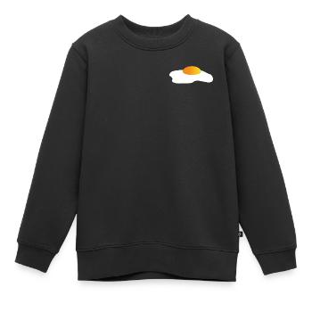 Spiegelei Minimal-Icon Gelborange - Kinder Premium Organic Sweatshirt - Schwarz - Vorne - AI Model Kid Female (0cm)