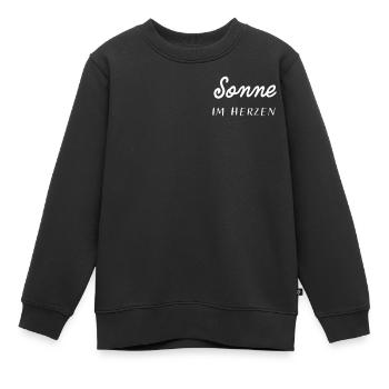 Sonne Im Herzen - Kinder Premium Organic Sweatshirt - Schwarz - Vorne - AI Model Kid Female (0cm)