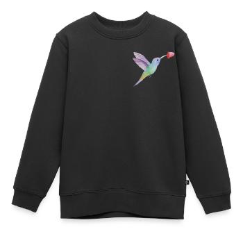 colibri - Sweat Premium enfant bio - noir - Devant - AI Model Kid Female (0cm)