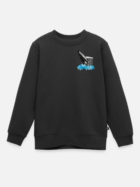Empreinte de baleine à bosse - Sweat Premium enfant bio - noir