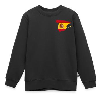 Pays espagnol combiné avec le drapeau - Sweat Premium enfant bio - noir - Devant - AI Model Kid Female (0cm)