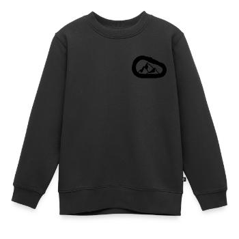 Mousquetons d'escalade avec montagnes - Sweat Premium enfant bio - noir - Devant - AI Model Kid Female (0cm)