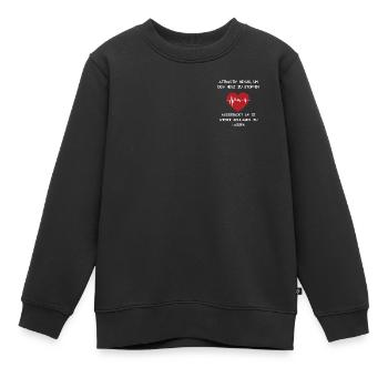 Herz stoppen Pflegekraft Attraktiv - Kinder Premium Organic Sweatshirt - Schwarz - Vorne - AI Model Kid Female (0cm)
