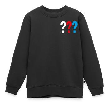 Die Drei ??? kleines Logo - Kinder Premium Organic Sweatshirt - Schwarz - Vorne - AI Model Kid Female (0cm)