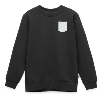 Brusttasche mit Kugelschreiber - Kinder Premium Organic Sweatshirt - Schwarz - Vorne - AI Model Kid Female (0cm)