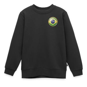 Brasilien Emblem - Kinder Premium Organic Sweatshirt - Schwarz - Vorne - AI Model Kid Female (0cm)