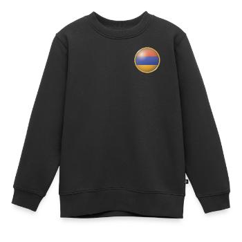 Armenien Emblem - Kinder Premium Organic Sweatshirt - Schwarz - Vorne - AI Model Kid Female (0cm)