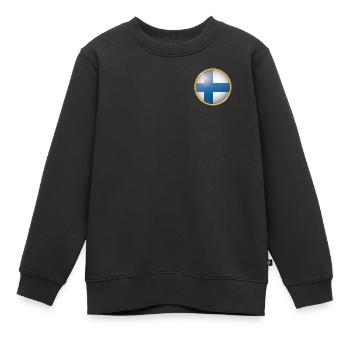 Finnland Emblem - Kinder Premium Organic Sweatshirt - Schwarz - Vorne - AI Model Kid Female (0cm)