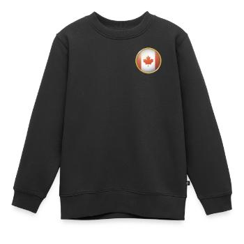 Kanada Emblem - Kinder Premium Organic Sweatshirt - Schwarz - Vorne - AI Model Kid Female (0cm)