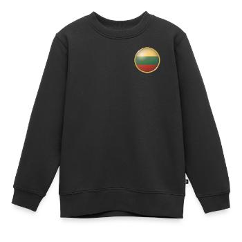 Litauen Emblem - Kinder Premium Organic Sweatshirt - Schwarz - Vorne - AI Model Kid Female (0cm)