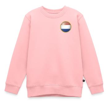 Niederlande Emblem - Kinder Premium Organic Sweatshirt - Rosa - Vorne - AI Model Kid Female (0cm)