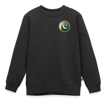 Pakistan Emblem - Kinder Premium Organic Sweatshirt - Schwarz - Vorne - AI Model Kid Female (0cm)