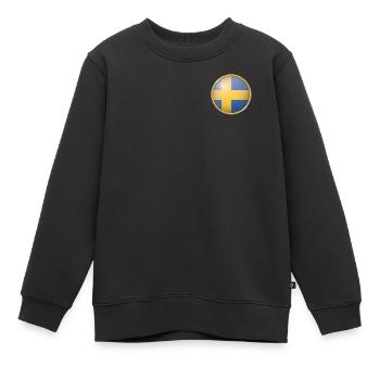 Schweden Emblem - Kinder Premium Organic Sweatshirt - Schwarz - Vorne - AI Model Kid Female (0cm)
