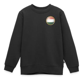 Ungarn Emblem - Kinder Premium Organic Sweatshirt - Schwarz - Vorne - AI Model Kid Female (0cm)