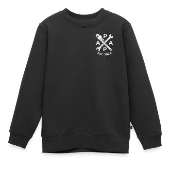 Papa_Est_2026_Cadeau_BricoleurPapa ist das Geschenk 2026 - Kinder Premium Organic Sweatshirt - Schwarz - Vorne - AI Model Kid Female (0cm)