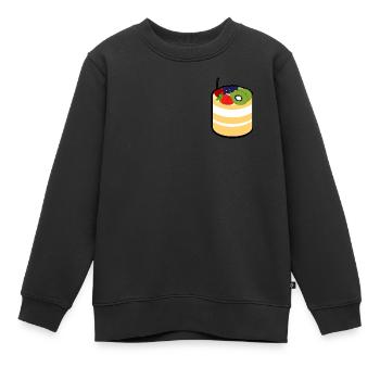 Gâteau - Sweat Premium enfant bio - noir - Devant - AI Model Kid Female (0cm)