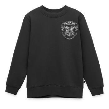 Harry Potter Hogwarts kleines Wappen Zeichnung - Kinder Premium Organic Sweatshirt - Schwarz - Vorne - AI Model Kid Female (0cm)