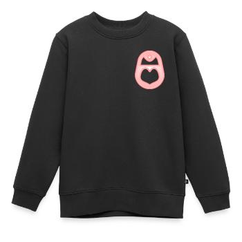 OPEN IT - Kids Premium Organic Sweatshirt - black - Front - AI Model Kid Female (0cm)