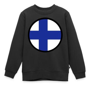 Sous le signe de la Finlande - Sweat Premium enfant bio - noir - Devant - AI Model Kid Female (0cm)