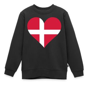 Un coeur pour le Danemark - Sweat Premium enfant bio - noir - Devant - AI Model Kid Female (0cm)