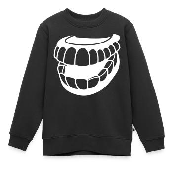 Künstliche Zähne - Kinder Premium Organic Sweatshirt - Schwarz - Vorne - AI Model Kid Female (0cm)