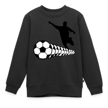 Fußballer Fußball Soccer Player 2c - Kinder Premium Organic Sweatshirt - Schwarz - Vorne - AI Model Kid Female (0cm)