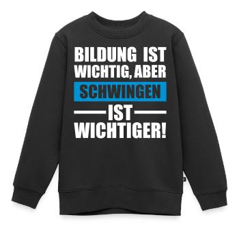 Schwingen Sportart - Kinder Premium Organic Sweatshirt - Schwarz - Vorne - AI Model Kid Female (0cm)