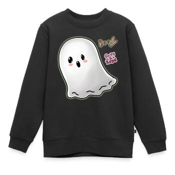 Boo Fantom - Niedlich und unhöflich - Kinder Premium Organic Sweatshirt - Schwarz - Vorne - AI Model Kid Female (0cm)