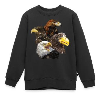 Pigargos und Adler - Kinder Premium Organic Sweatshirt - Schwarz - Vorne - AI Model Kid Female (0cm)
