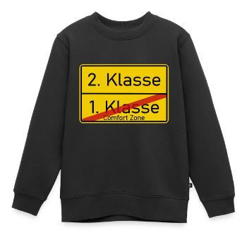 Tschüss 1. Klasse Hallo 2. Klasse Geschenk - Kinder Premium Organic Sweatshirt - Schwarz - Vorne - AI Model Kid Female (0cm)
