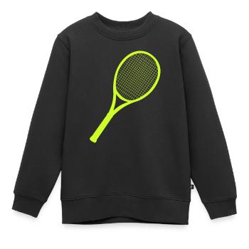 Tennis racket - Kids Premium Organic Sweatshirt - black - Front - AI Model Kid Female (0cm)