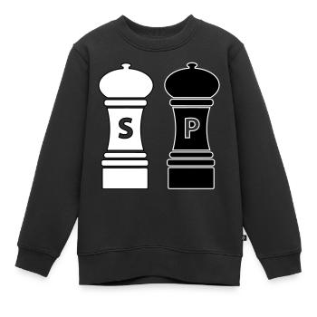 Kochen Geschenkidee Salz und Pfeffer Streuer - Kinder Premium Organic Sweatshirt - Schwarz - Vorne - AI Model Kid Female (0cm)