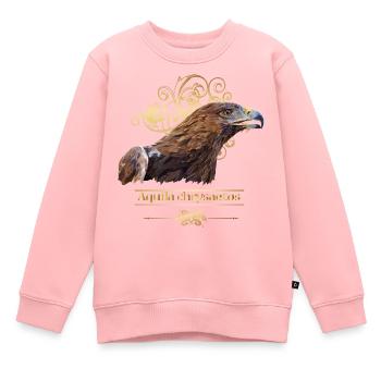 Aigle royal - Sweat Premium enfant bio - rose - Devant - AI Model Kid Female (0cm)
