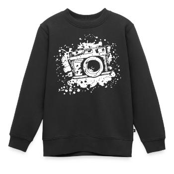 Photography - Kinder Premium Organic Sweatshirt - Schwarz - Vorne - AI Model Kid Female (0cm)