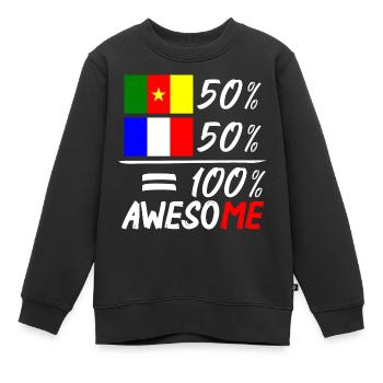 Moitié Français moitié Camerounais - Kinder Premium Organic Sweatshirt - Schwarz - Vorne - AI Model Kid Female (0cm)
