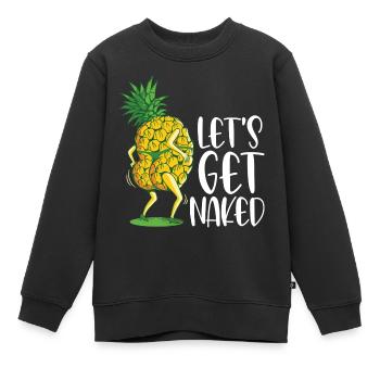 Ananas - Sweat Premium enfant bio - noir - Devant - AI Model Kid Female (0cm)