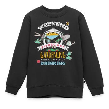 Jardin jardin jardinier Jardinage - Sweat Premium enfant bio - noir - Devant - AI Model Kid Female (0cm)