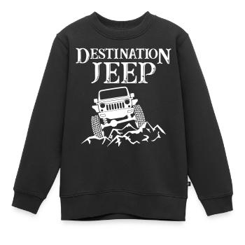 Destinations Jeeps - Sweat Premium enfant bio - noir - Devant - AI Model Kid Female (0cm)