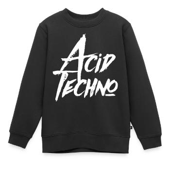 ACID TECHNO ACIDTECHNO - Kinder Premium Organic Sweatshirt - Schwarz - Vorne - AI Model Kid Female (0cm)