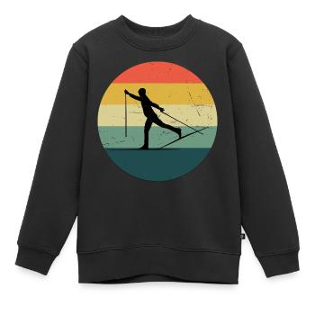 Ski de fond Classique Ski de fond - Sweat Premium enfant bio - noir - Devant - AI Model Kid Female (0cm)