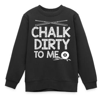 Billard 8 boules - Sweat Premium enfant bio - noir - Devant - AI Model Kid Female (0cm)