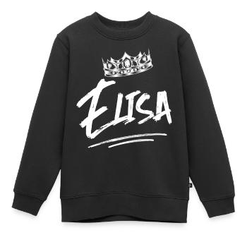 TEST ELISA - Sweat Premium enfant bio - noir - Devant - AI Model Kid Female (0cm)